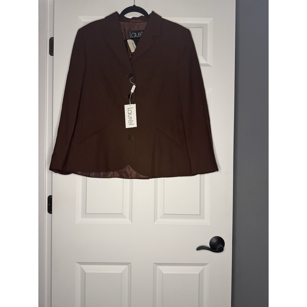 Vintage Laurel Wool Blazer Jacket Brown Size EU 42 Nwt